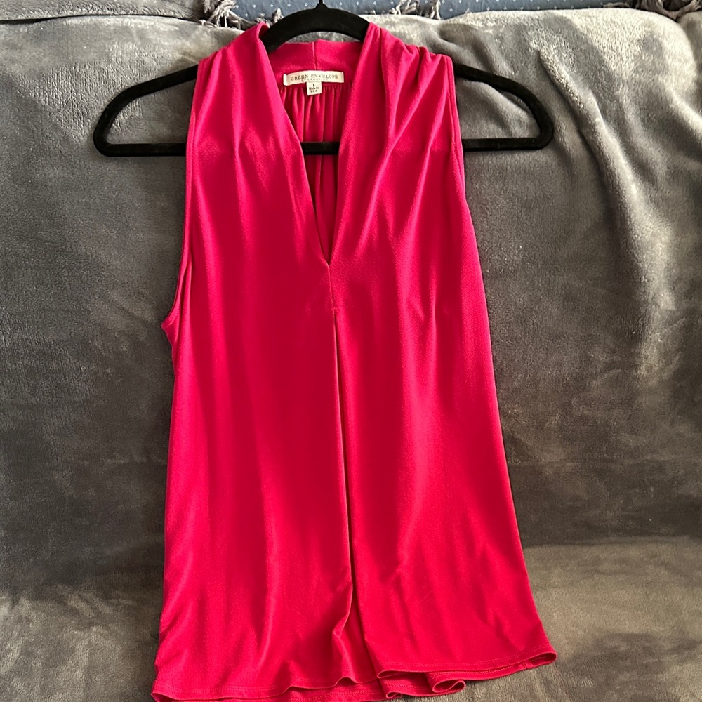 Sleeveless fuchsia, pink  Blouse